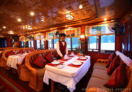 Halong Phoenix cruiser's dining room