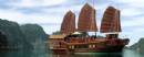 TOURISTS IN Halong Bay on Red Dragon Junk -TL114