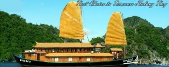Tourists are enjoying Halong Bay Cruise on traditional junk - TL103 