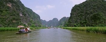 Tourists are enjoying Hoa Lu - Tam Coc: A Halong Bay in land - TL204