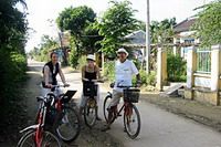 TOURISTS IN Thanh Nam Fishing Village by Bicycle Tour