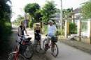 TOURISTS IN Thanh Nam Fishing Village by Bicycle Tour