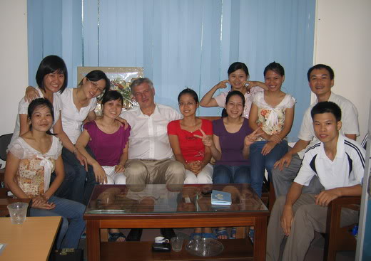 CBI expert, Mr. Wolfgang Coym and Tuan Linh Travel staffs in Hanoi 02 July 2010