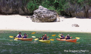 Kayaking in Halong Bay, Vietnam