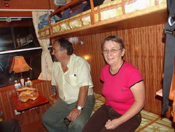 Travelers in Pumpkin train to Sapa, Lao Cai, Vietnam