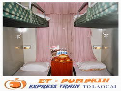 Pumpkin train cabin, Hanoi-Sapa, Lao Cai route